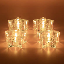 LED tealight candles with crystal effect ideal for festive decoration