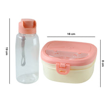 Open plastic lunch box clearly showing the dual compartments