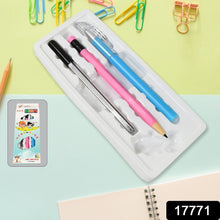 Set of auto-feeding mechanical pencils with playful dolphin-shaped covers and lead refills.