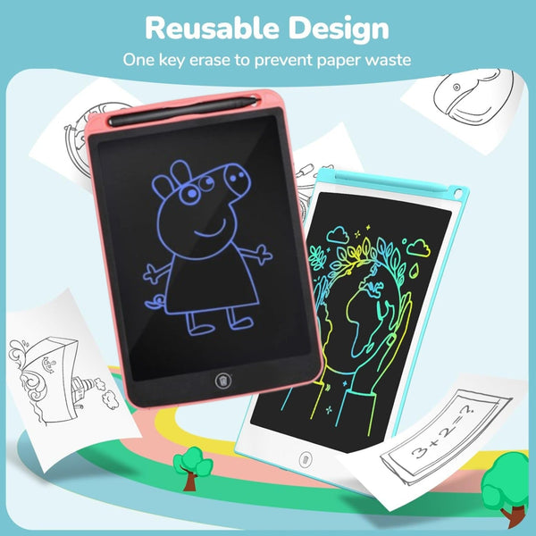 8.5-inch Kids LCD Writing Tablet with stylus on a clean white background.
