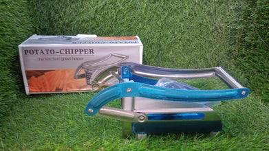 ChefAura French fries cutter demonstrating its stable suction base on a smooth surface.