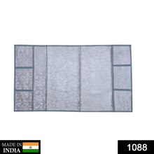 Close-up of the multi-design decorative fridge top cover, showcasing its unique patterns.