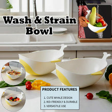Multipurpose plastic rice washing bowl and colander set, 2 pieces