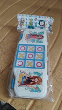 Colorful multipurpose kids stationery box with Tic Tac Toe game