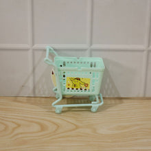 Packaged mini shopping cart toy for children with colorful design