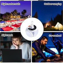 Solar Camping Light brightly illuminates an outdoor area after dark, providing reliable visibility.