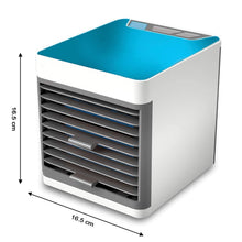 Portable air conditioning unit cooling a small area.
