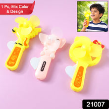 Compact operated mini fan toy for kids' handheld cooling