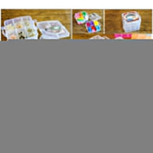 3-Tier 18 Sections Transparent Stackable Adjustable Compartment Slot Plastic Craft Storage Box