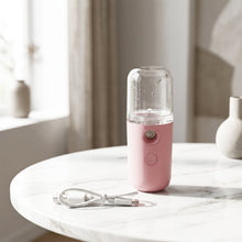 USB rechargeable face steamer with charging cable