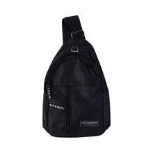 Detailed view of the durable waterproof material and secure seams on the travel sling bag.