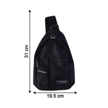 Side profile of the sleek FERVENT Waterproof USB Charging Sling Bag, showcasing its compact design.