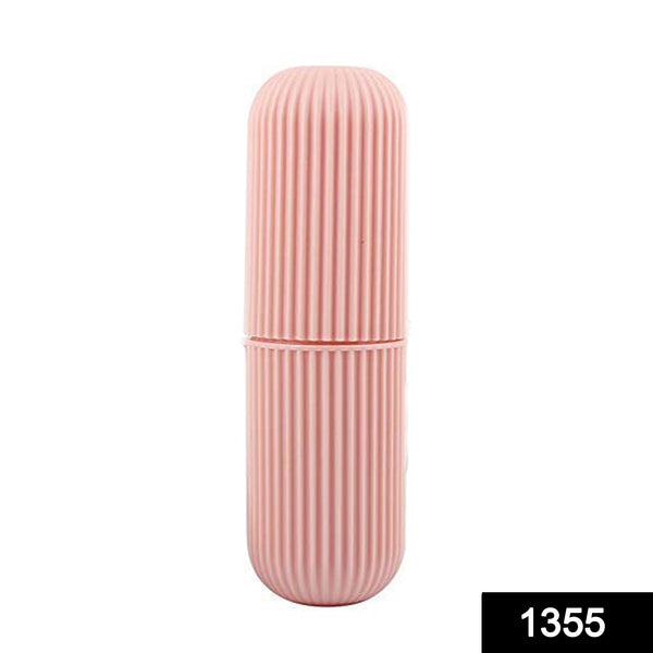 Multipurpose capsule shape container for hygienic toothbrush and toothpaste storage.