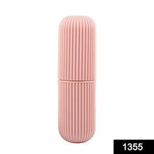 Multipurpose capsule shape container for hygienic toothbrush and toothpaste storage.