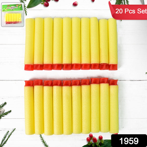 Pack of 20 soft foam blaster darts, ready for action.
