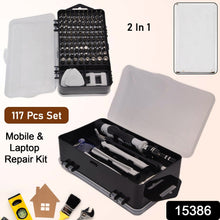 Screwdriver set with precision bits neatly arranged for electronics maintenance