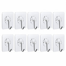 Transparent adhesive hooks set on wall