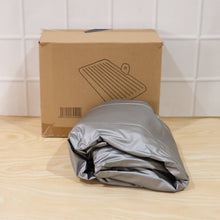 Folded car air mattress with packaging box