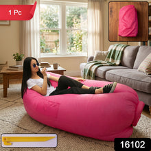 Complete inflatable lounger set with carry bag and accessories