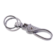 Metal key holder on white background