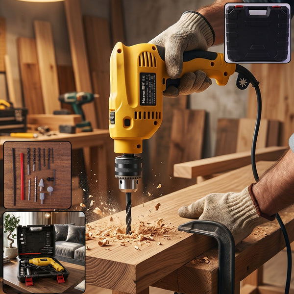 Heavy Duty Electric Drill Machine Tool Kit with Carry Case