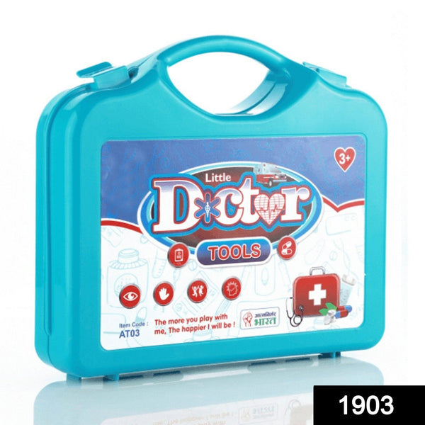 Doctor kit toy for boys and girls with various colourful instruments.