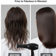 Calm & Curl 1800W hair dryer showcasing its powerful airflow.