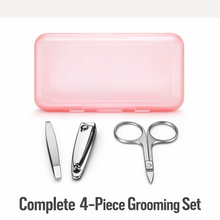 Mini Nail Clipper Set With Plastic Storage Case, (4 Pc Set)