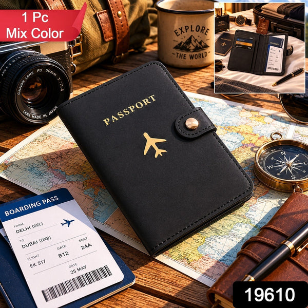 Passport holder wallet organized for travel