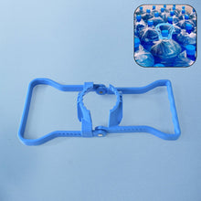Sky-blue ergonomic water bottle lifter handle for easy carrying