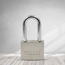 Safelix 60mm solid padlock displaying its compact yet strong size.