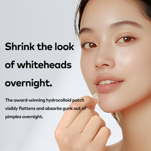 GlowForm hydrocolloid pimple cover patches shown in various sizes on a clear sheet.