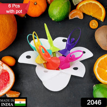 Close-up of the Dancing Doll fruit fork set, highlighting the playful design and vibrant colors.