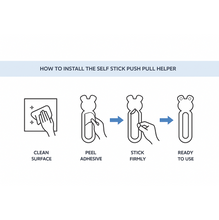 Push pull door safety helper handle for easier grip and access