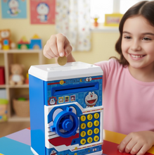Top view of the Kids Electronic Piggy Bank with coin slot and carry handle.