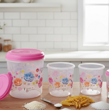 Plastic Transparent Container Air Tight Dabba Set (3000ml, 2000ml, 1000ml, 750ml, 500ml)