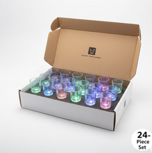 Reusable glowing LED shot glass for festive events