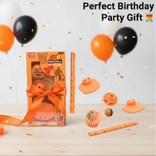 Football & Basketball Stationery Kit – Pencil, Sharpener & Eraser (Birthday Gift)