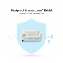 Detail shot of the elasticized edge providing a snug fit on the disposable furniture cover.