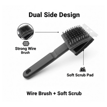 Angled view of the hygienic silicone toilet brush showing its flexible head and ventilated holder.