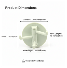 Rear view of the strong adhesive backing on the punch-free utility hook for easy installation.