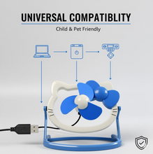 Profile view of the portable USB Mini Fan, highlighting its vibrant color.