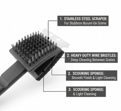 The versatile silicone toilet brush being used to clean a bathroom sink, showcasing its multi-surface capability.