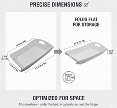 Isolated view of the unfolded serving tray, emphasizing its sturdy and reliable design.
