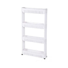Organivo 4-tier storage rack on a white background, highlighting its compact design.