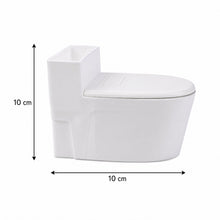Size and dimensions of the toilet-shaped ashtray displayed