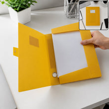 Plastic document box file button label slot
