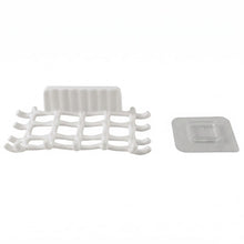 Plastic wall mount soap dish white background