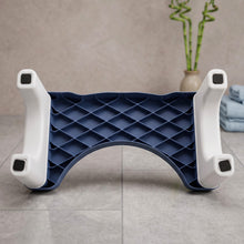 Plastic toilet stool on white background