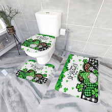 Bathroom rug set lifestyle with toilet seat lid contour mat